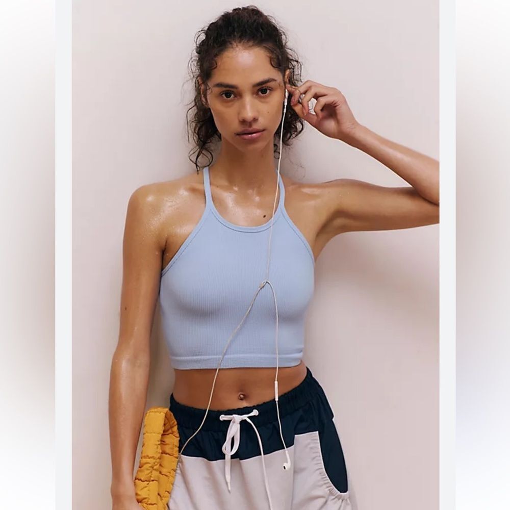 free people XL Happiness Runs Cropped Work Out Tank Top